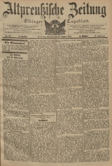 Altpreussische Zeitung, Nr. 22 Sonntag 26 Januar 1902, 54. Jahrgang