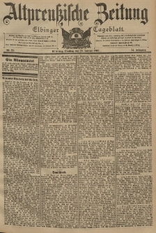 Altpreussische Zeitung, Nr. 23 Dienstag 28 Januar 1902, 54. Jahrgang