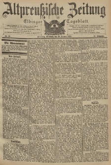 Altpreussische Zeitung, Nr. 24 Mittwoch 29 Januar 1902, 54. Jahrgang
