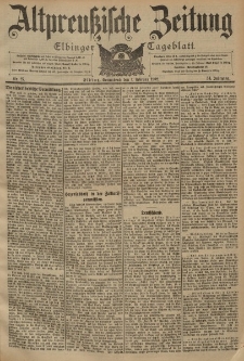 Altpreussische Zeitung, Nr. 27 Sonnabend 1 Februar 1902, 54. Jahrgang
