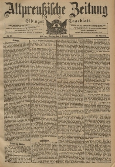 Altpreussische Zeitung, Nr. 29 Dienstag 4 Februar 1902, 54. Jahrgang