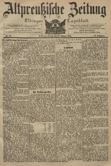 Altpreussische Zeitung, Nr. 38 Freitag 14 Februar 1902, 54. Jahrgang