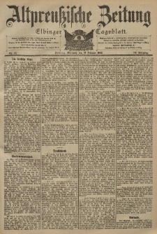 Altpreussische Zeitung, Nr. 42 Mittwoch 19 Februar 1902, 54. Jahrgang