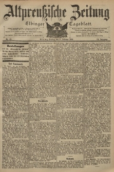 Altpreussische Zeitung, Nr. 44 Freitag 21 Februar 1902, 54. Jahrgang