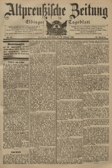 Altpreussische Zeitung, Nr. 45 Sonnabend 22 Februar 1902, 54. Jahrgang