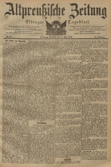 Altpreussische Zeitung, Nr. 66 Mittwoch 19 März 1902, 54. Jahrgang
