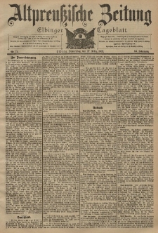 Altpreussische Zeitung, Nr. 72 Mittwoch 26 März 1902, 54. Jahrgang