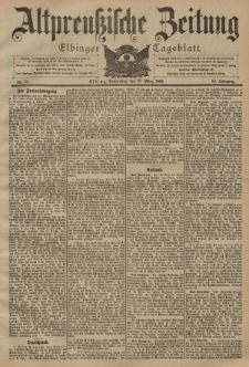 Altpreussische Zeitung, Nr. 73 Donnerstag 27 März 1902, 54. Jahrgang