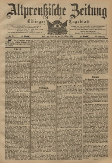 Altpreussische Zeitung, Nr. 75 Sonntag 30 März 1902, 54. Jahrgang