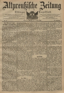 Altpreussische Zeitung, Nr. 76 Mittwoch 2 April 1902, 54. Jahrgang