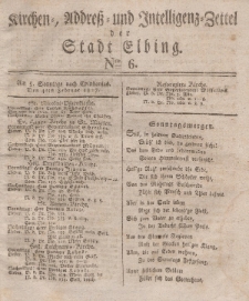 Kirchenzettel der Stadt Elbing, Nr. 6, 4 Februar 1827