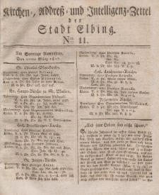 Kirchenzettel der Stadt Elbing, Nr. 11, 11 März 1827