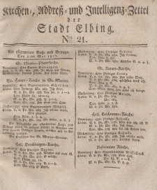 Kirchenzettel der Stadt Elbing, Nr. 21, 9 Mai 1827