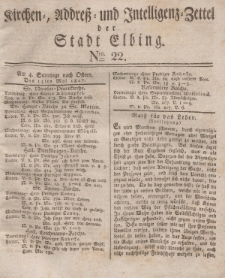 Kirchenzettel der Stadt Elbing, Nr. 22, 13 Mai 1827