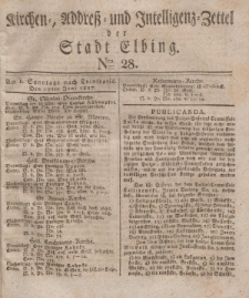 Kirchenzettel der Stadt Elbing, Nr. 28, 17 Juni 1827