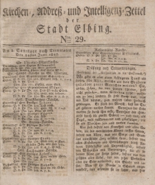 Kirchenzettel der Stadt Elbing, Nr. 29, 24 Juni 1827