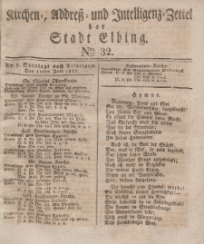 Kirchenzettel der Stadt Elbing, Nr. 32, 15 Juli 1827