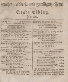 Kirchenzettel der Stadt Elbing, Nr. 48, 4 November 1827