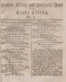 Kirchenzettel der Stadt Elbing, Nr. 5, 27 Januar 1828