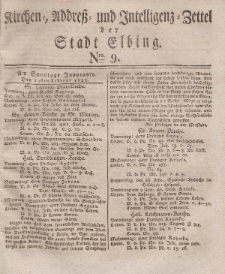 Kirchenzettel der Stadt Elbing, Nr. 9, 24 Februar 1828