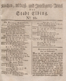 Kirchenzettel der Stadt Elbing, Nr. 10, 2 März 1828