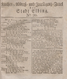 Kirchenzettel der Stadt Elbing, Nr. 20, 4 Mai 1828