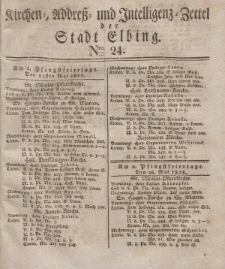 Kirchenzettel der Stadt Elbing, Nr. 24, 25 Mai 1828