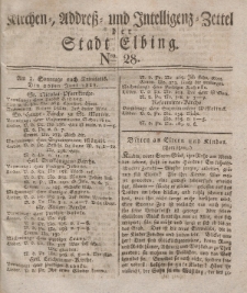 Kirchenzettel der Stadt Elbing, Nr. 28, 22 Juni 1828