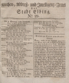 Kirchenzettel der Stadt Elbing, Nr. 29, 29 Juni 1828