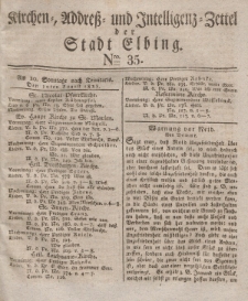 Kirchenzettel der Stadt Elbing, Nr. 35, 10 August 1828