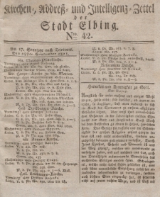 Kirchenzettel der Stadt Elbing, Nr. 42, 28 September 1828