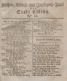 Kirchenzettel der Stadt Elbing, Nr. 44, 12 Oktober 1828