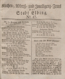 Kirchenzettel der Stadt Elbing, Nr. 47, 2 November 1828