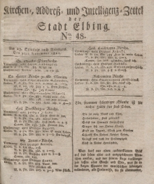 Kirchenzettel der Stadt Elbing, Nr. 48, 9 November 1828