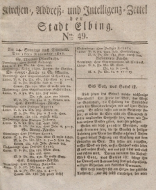 Kirchenzettel der Stadt Elbing, Nr. 49, 16 November 1828