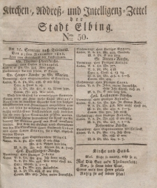 Kirchenzettel der Stadt Elbing, Nr. 50, 23 November 1828