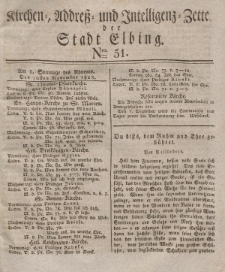 Kirchenzettel der Stadt Elbing, Nr. 51, 30 November 1828