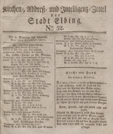 Kirchenzettel der Stadt Elbing, Nr. 52, 7 Dezember 1828