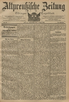 Altpreussische Zeitung, Nr. 83 Donnerstag 10 April 1902, 54. Jahrgang