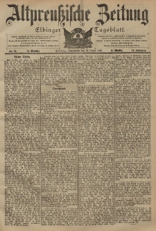 Altpreussische Zeitung, Nr. 97 Sonnabend 26 April 1902, 54. Jahrgang