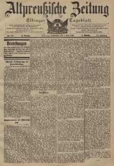 Altpreussische Zeitung, Nr. 103 Sonnabend 3 Mai 1902, 54. Jahrgang