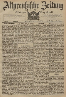 Altpreussische Zeitung, Nr. 104 Sonntag 4 Mai 1902, 54. Jahrgang