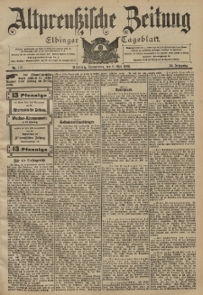 Altpreussische Zeitung, Nr. 107 Donnerstag 8 Mai 1902, 54. Jahrgang