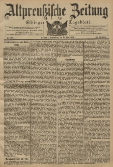 Altpreussische Zeitung, Nr. 108 Sonnabend 10 Mai 1902, 54. Jahrgang