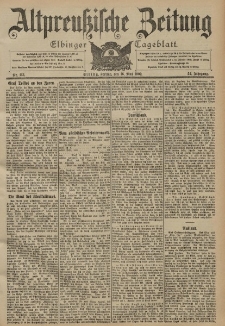 Altpreussische Zeitung, Nr. 113 Freitag 16 Mai 1902, 54. Jahrgang