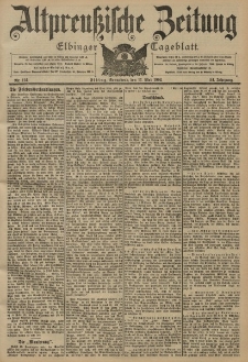 Altpreussische Zeitung, Nr. 114 Sonnabend 17 Mai 1902, 54. Jahrgang