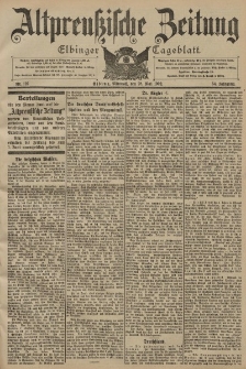 Altpreussische Zeitung, Nr. 122 Mittwoch 28 Mai 1902, 54. Jahrgang