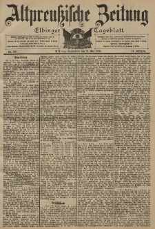 Altpreussische Zeitung, Nr. 125 Sonnabend 31 Mai 1902, 54. Jahrgang