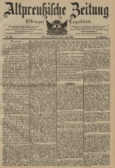 Altpreussische Zeitung, Nr. 127 Dienstag 3 Juni 1902, 54. Jahrgang