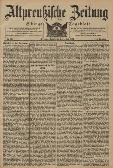 Altpreussische Zeitung, Nr. 129 Donerstag 5 Juni 1902, 54. Jahrgang